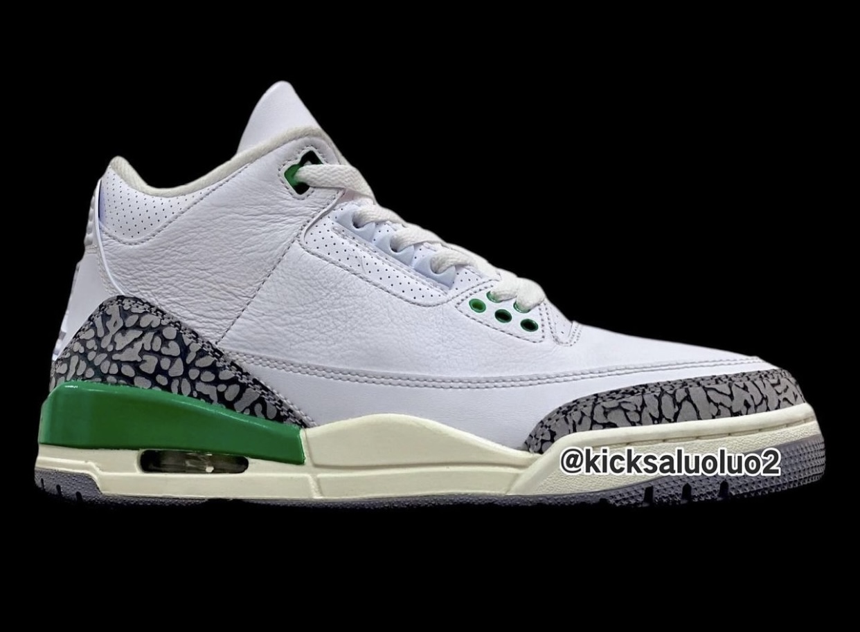 Air Jordan 3 Lucky Green CK9646-136 Release Date Lateral