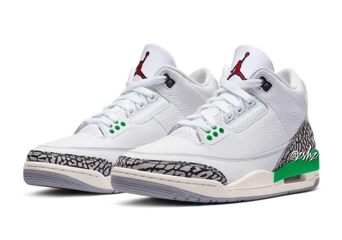 Air Jordan 3 Lucky Green CK9646-136 Release Date Lateral