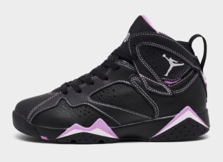 初见。Air Jordan 7 GS “Barely Grape”（裸露的葡萄）。