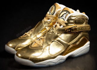 详细了解德雷克的Air Jordan 8 OVO “Gold “样品