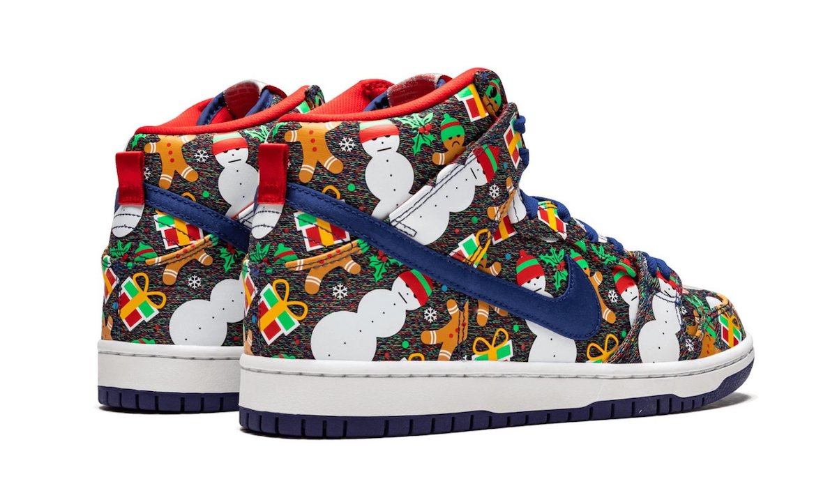 Concepts Nike SB Dunk High Ugly Christmas Sweater 881758-446 Release Date Lateral