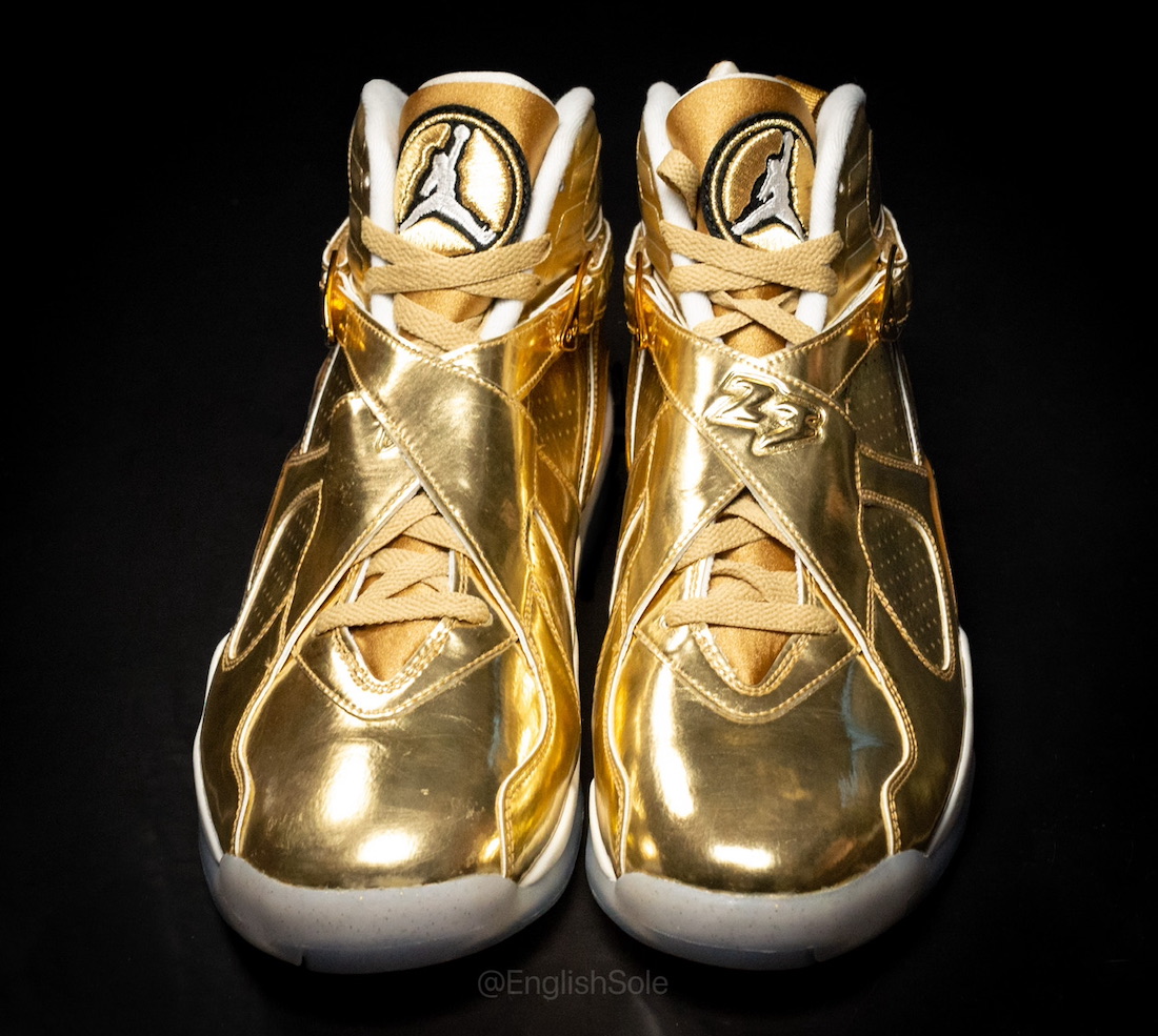 Drake Air Jordan 8 OVO Gold Sample Front