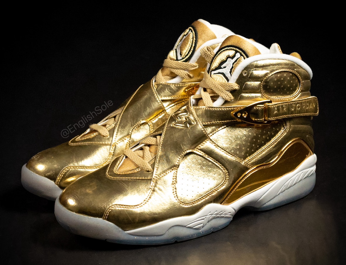 Drake Air Jordan 8 OVO Gold Sample