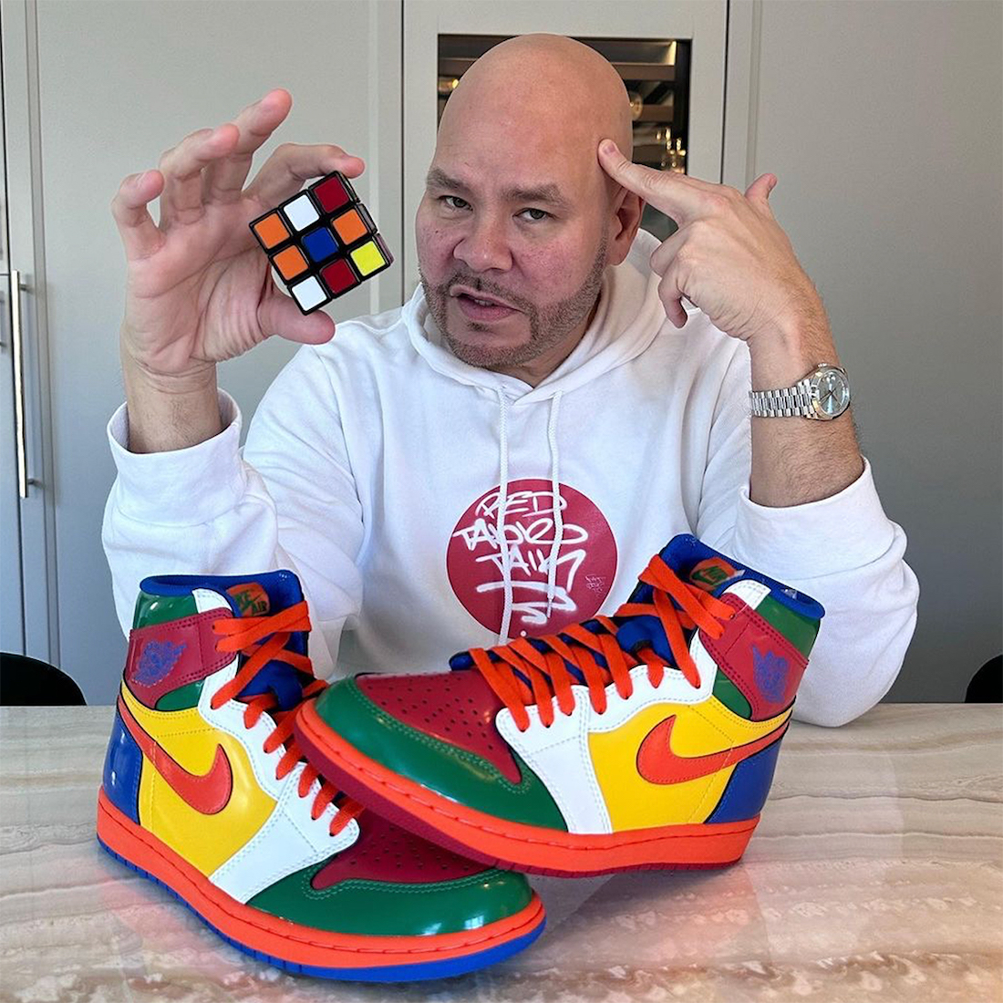 Fat Joe Air Jordan 1 Rubiks Cube Sample