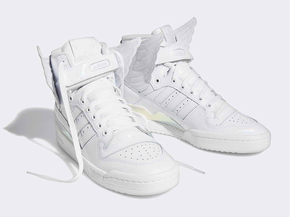 Jeremy Scott adidas Forum Hi Wings 4.0 Opal White IE6861 Release Date Lateral