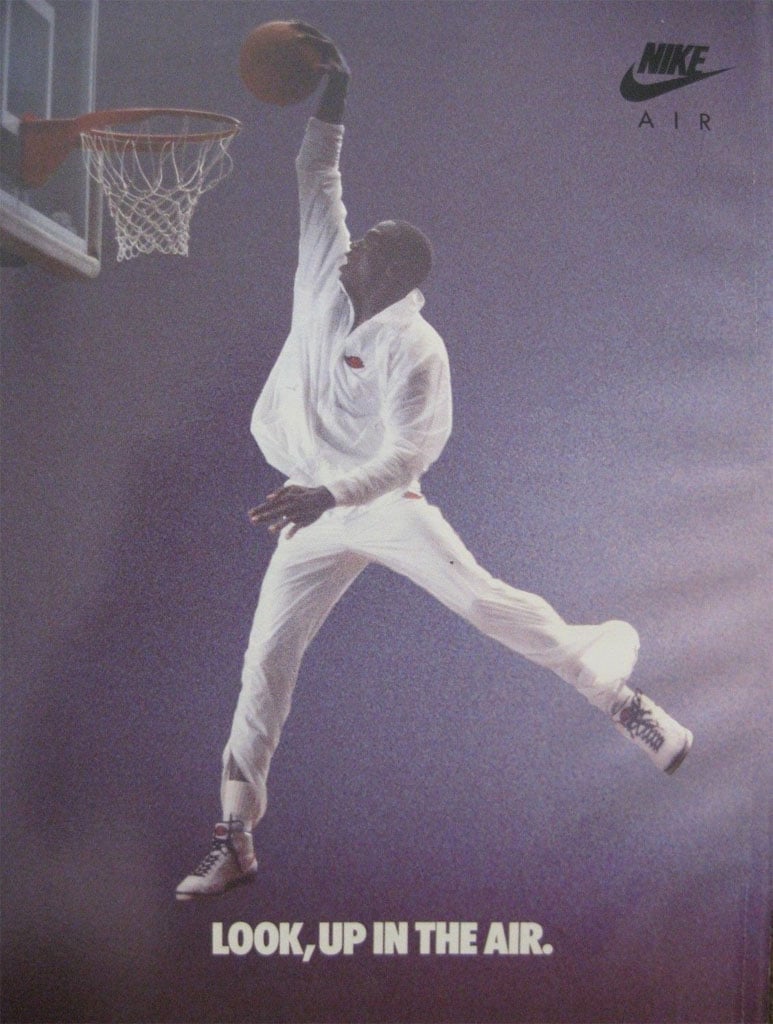Michael Jordan Look Up In The Air Poster