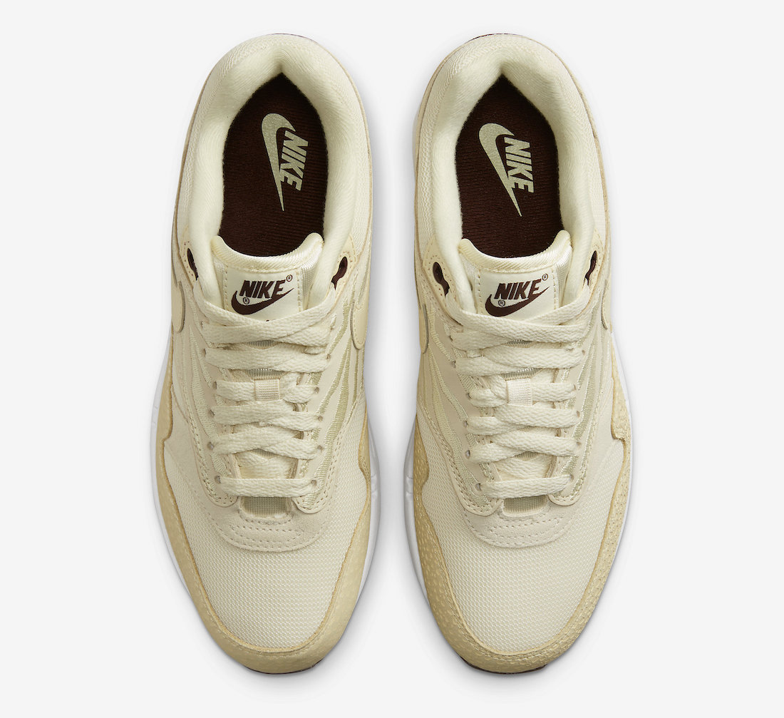 Nike Air Max 1 87 Coconut Milk Alabaster Saturn Gold White FD9856-100 Release Date
