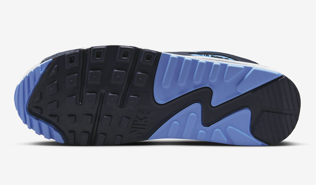 Nike Air Max 90 White University Blue Dark Obsidian DQ4071-101 Release Date