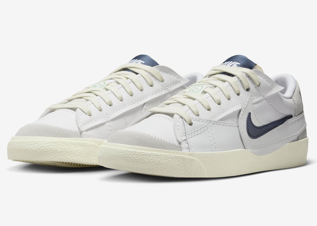 Nike Blazer Low Jumbo White Navy FD0378-121 Release Date