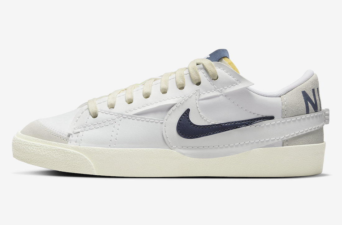 Nike Blazer Low Jumbo White Navy FD0378-121 Release Date