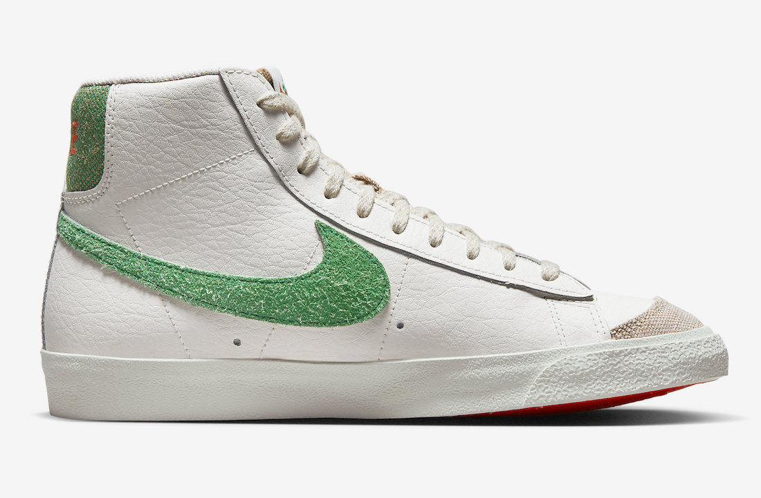 Nike Blazer Mid White Green Orange FD0759-133 Release Date