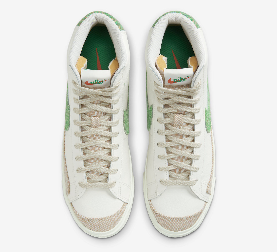 Nike Blazer Mid White Green Orange FD0759-133 Release Date
