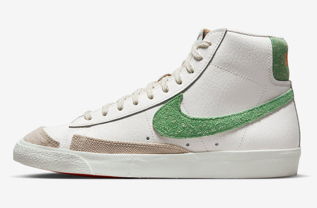 Nike Blazer Mid White Green Orange FD0759-133 Release Date