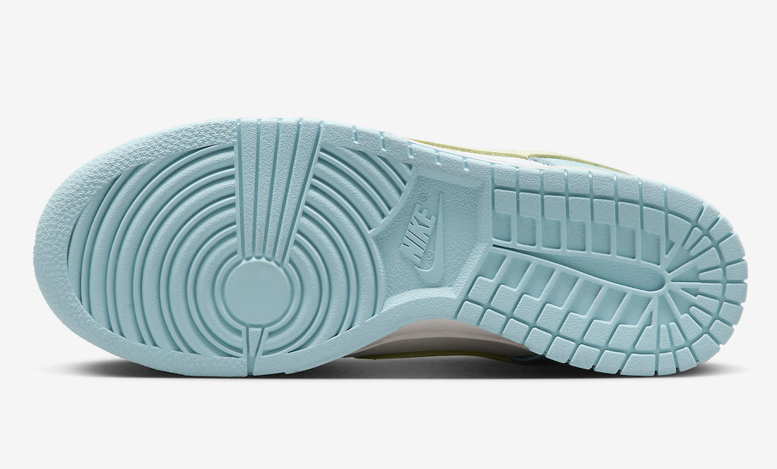 Nike Dunk Low White Blue Volt DD1503-123 Release Date Outsole