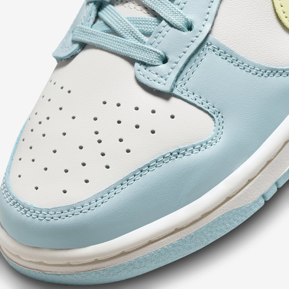Nike Dunk Low White Blue Volt DD1503-123 Release Date Toe