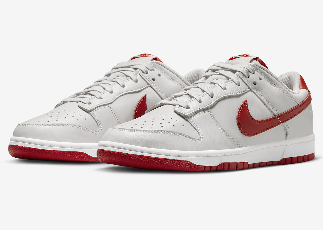 Nike Dunk Low Vast Grey Varsity Red FJ0832-011 Release Date