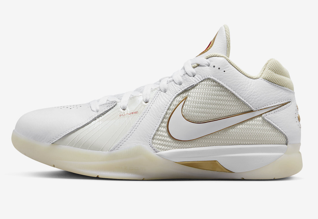 Nike KD 3 White Gold DZ3009-100 Release Date