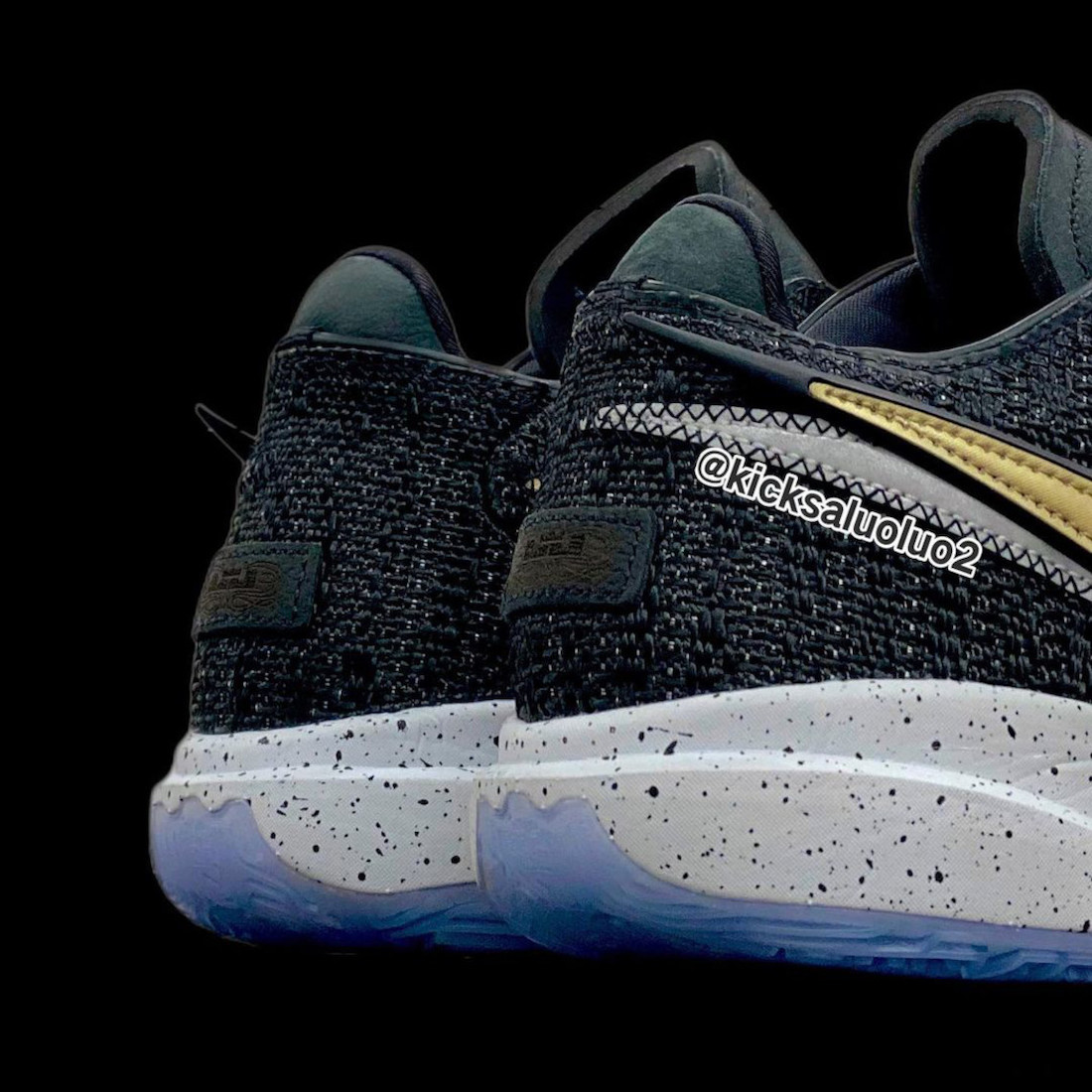 Nike LeBron 20 Black Gold Release Date Heel