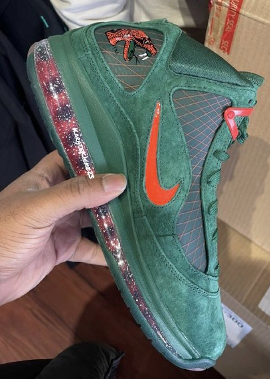 Nike LeBron 7 FAMU Florida AM Gorge Green DX8554-300 Release Date First Look