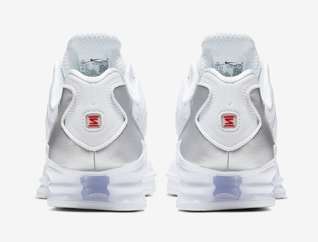 Nike Shox TL White Metallic Silver AR3566-100 Release Date