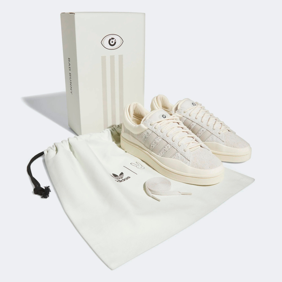 Bad Bunny adidas Campus Cloud White FZ5823 Release Date