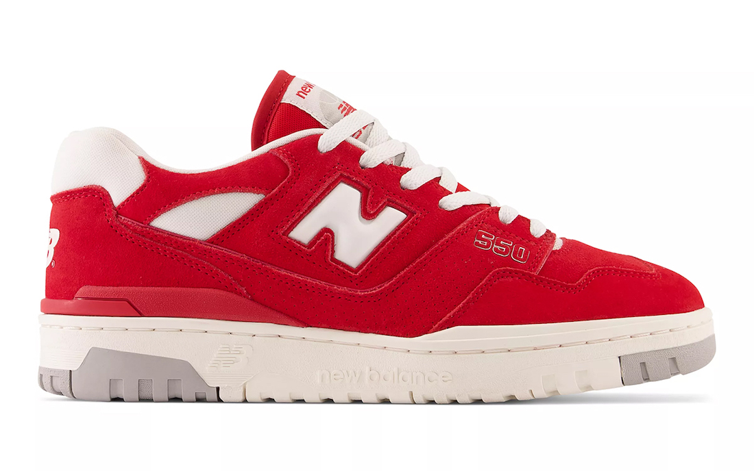 New Balance 550 Team Red Suede BB550VND Release Date Lateral