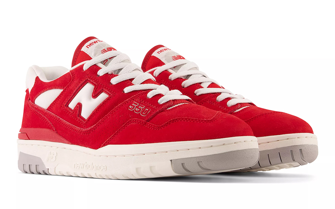 New Balance 550 Team Red Suede BB550VND Release Date Lateral