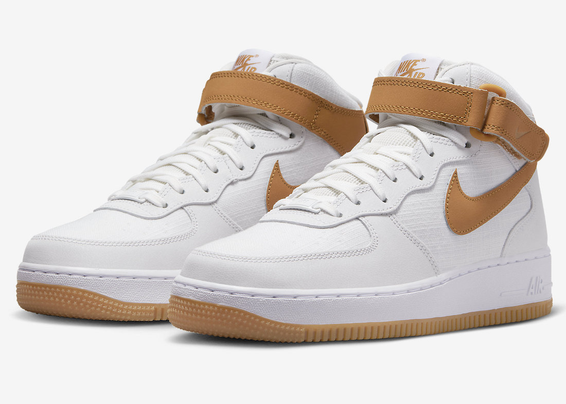 Nike Air Force 1 Mid Summit White Desert Ochre Gum DD9625-102 Release Date