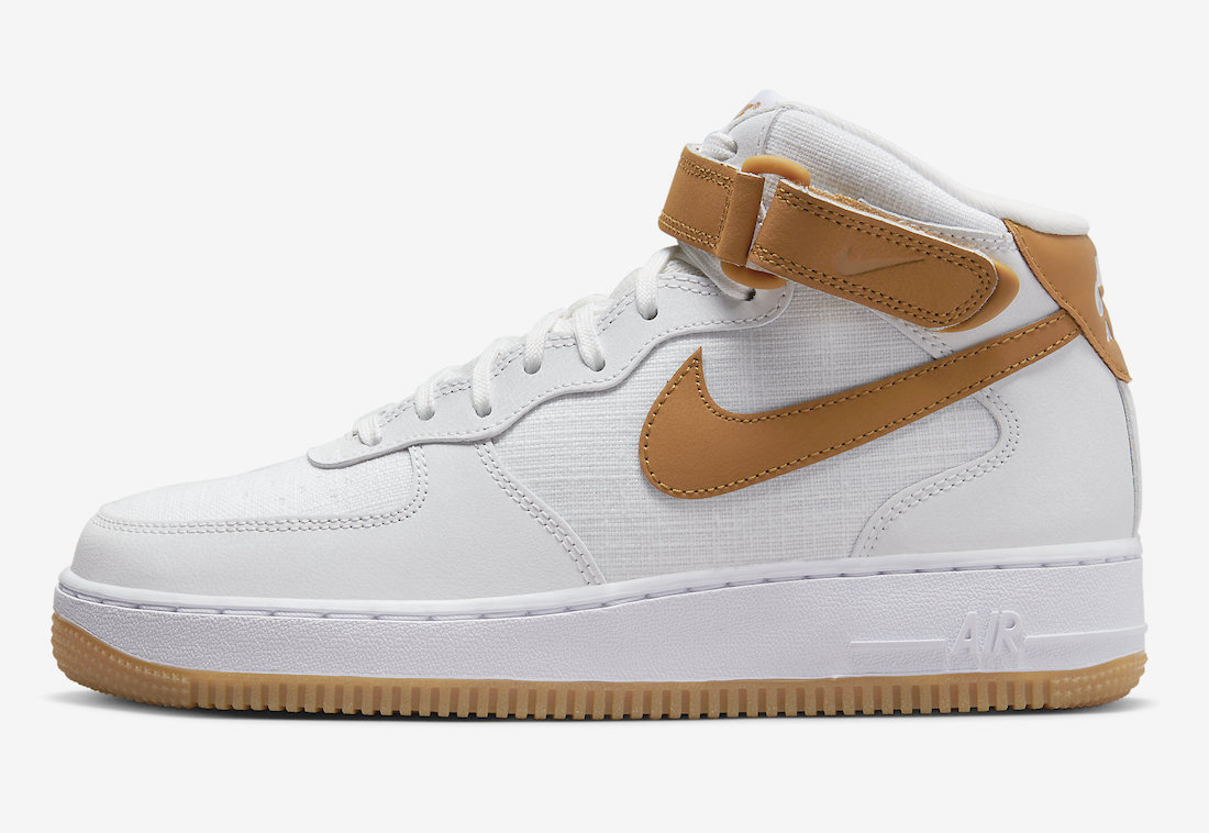 Nike Air Force 1 Mid Summit White Desert Ochre Gum DD9625-102 Release Date