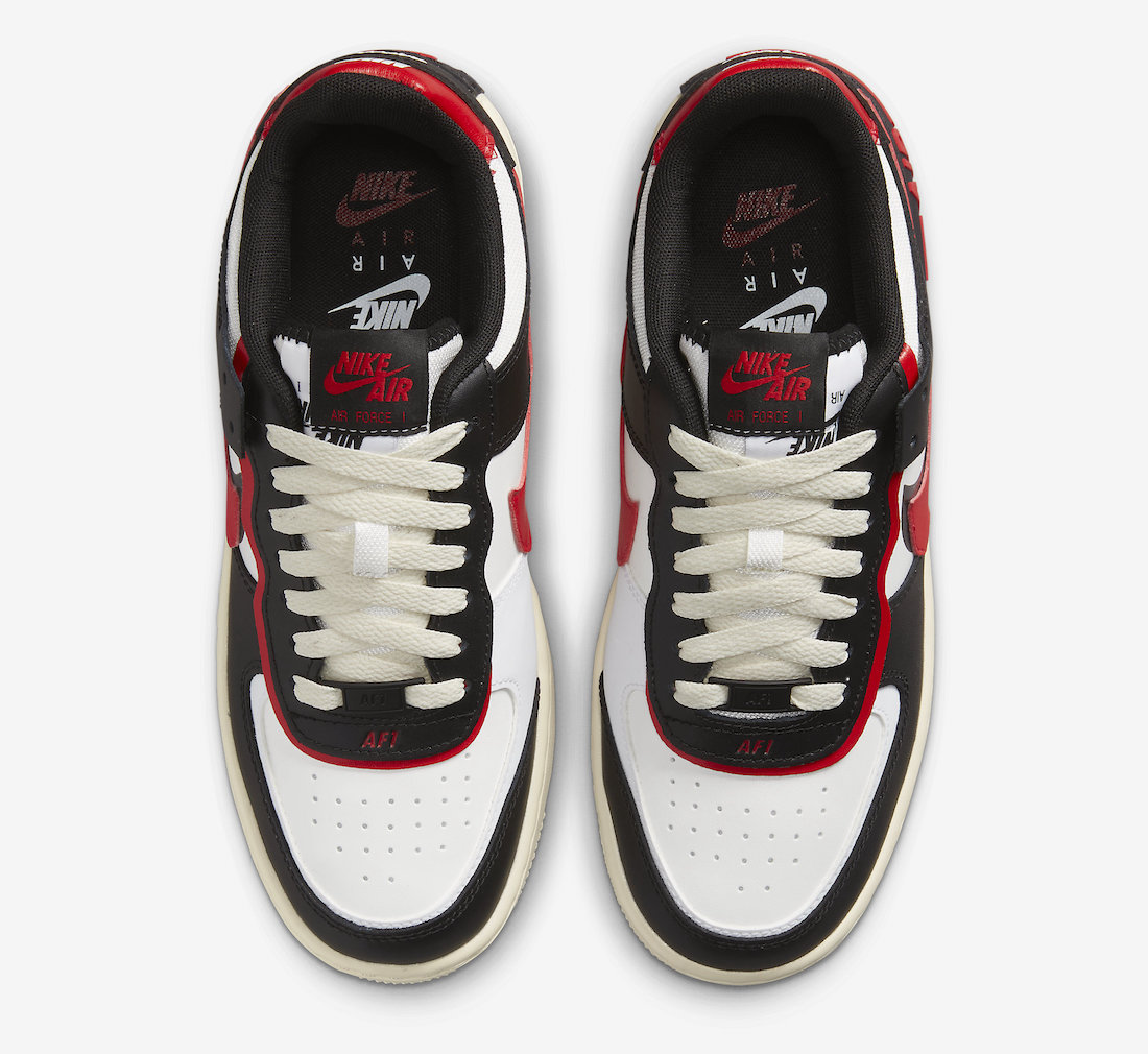 Nike Air Force 1 Shadow Summit White Black University Red DR7883-102 Release Date