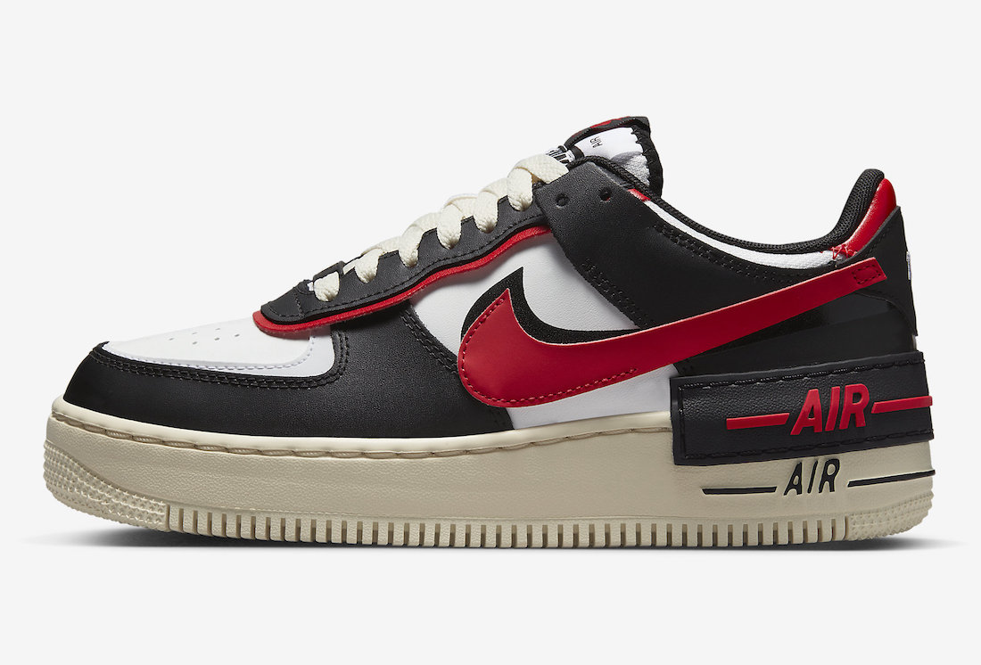 Nike Air Force 1 Shadow Summit White Black University Red DR7883-102 Release Date