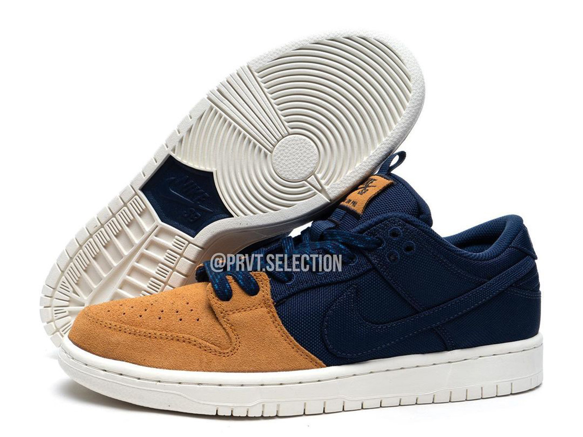 Nike SB Dunk Low Midnight Navy Desert Ochre Sail DX6775-400 Release Date