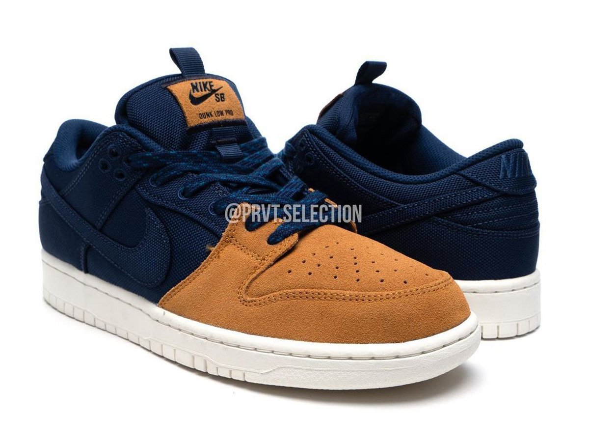 Nike SB Dunk Low Midnight Navy Desert Ochre Sail DX6775-400 Release Date