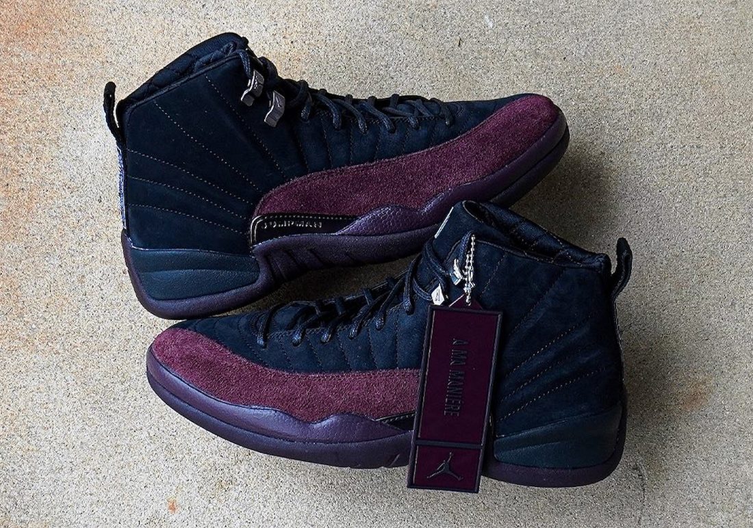 A Ma Maniere Air Jordan 12 Black Burgundy DV6989-001 Release Date