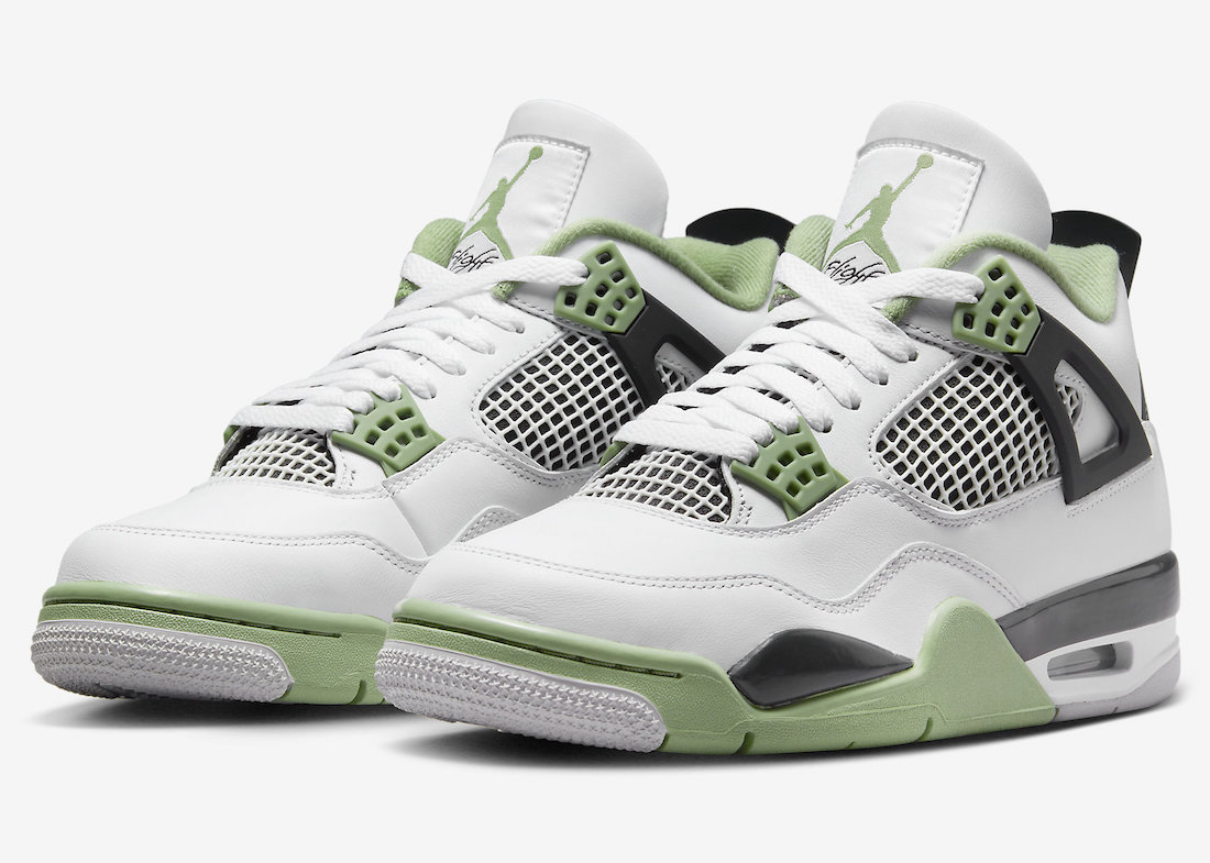 Air Jordan 4 Seafoam AQ9129-103 Release Date On-Feet