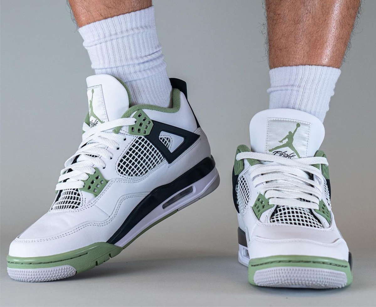 Air Jordan 4 Seafoam AQ9129-103 Release Date On-Feet