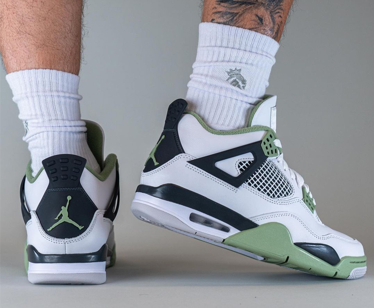 Air Jordan 4 Seafoam AQ9129-103 Release Date On-Feet