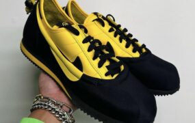 CLOT x Nike Cortez以 “黑色/校服玉米 “的形式亮相。