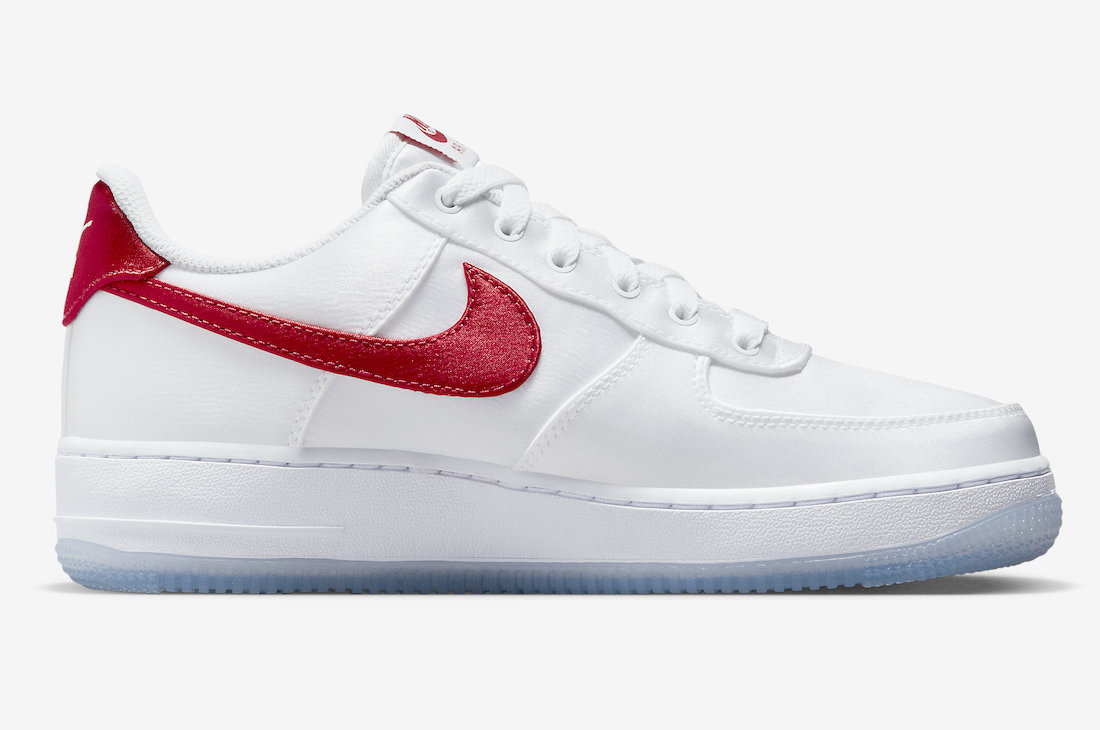 Nike Air Force 1 Low Satin White Red DX6541-100 Release Date