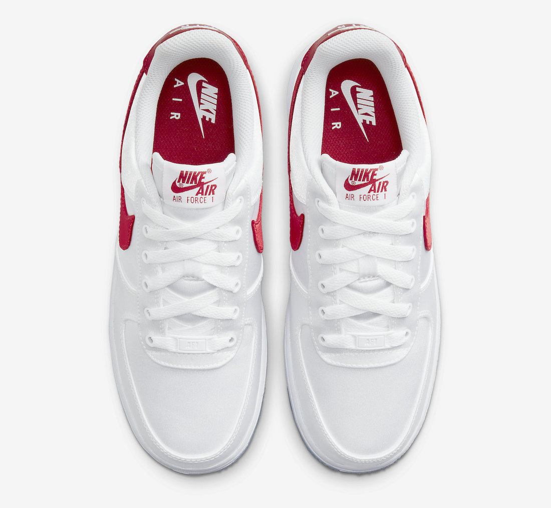 Nike Air Force 1 Low Satin White Red DX6541-100 Release Date