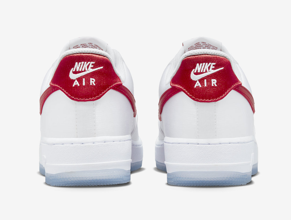 Nike Air Force 1 Low Satin White Red DX6541-100 Release Date