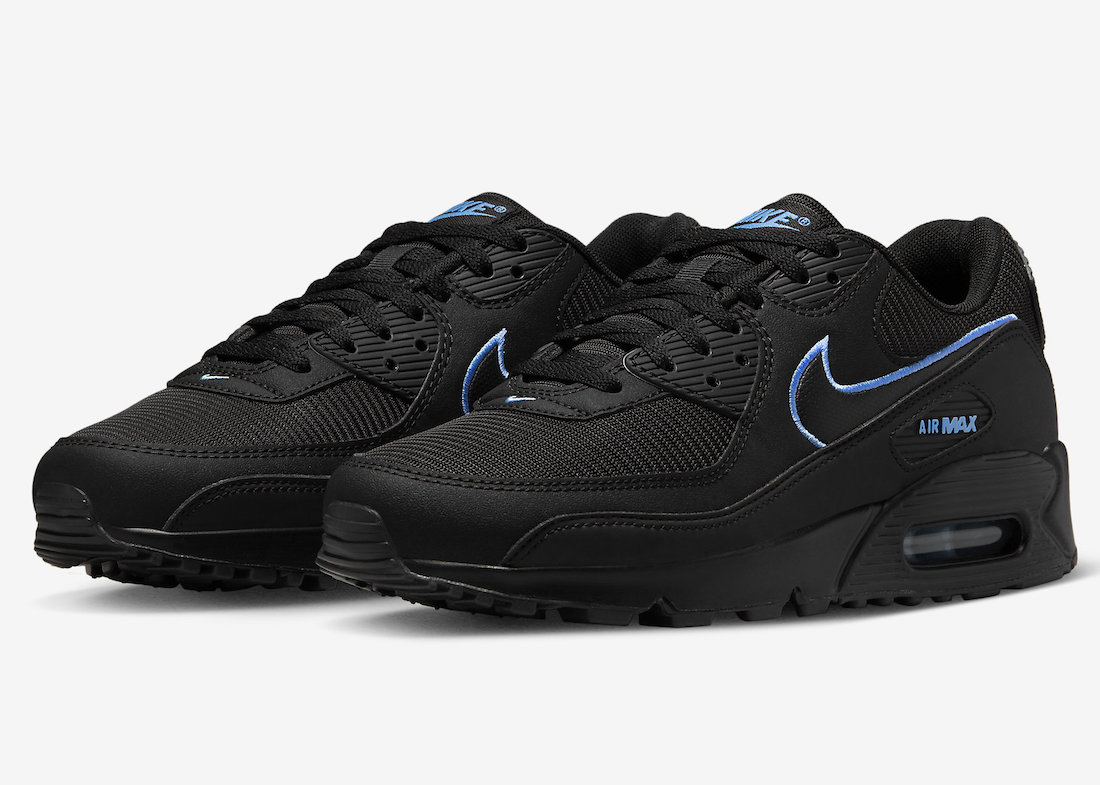 Nike Air Max 90 Black University Blue FJ4218-001 Release Date