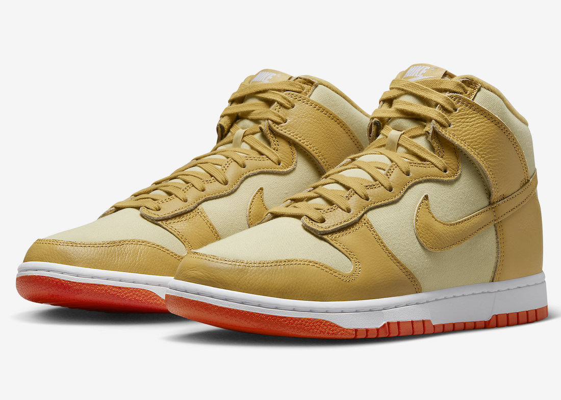 Nike Dunk High Gold Canvas DV7215-700 Release Date