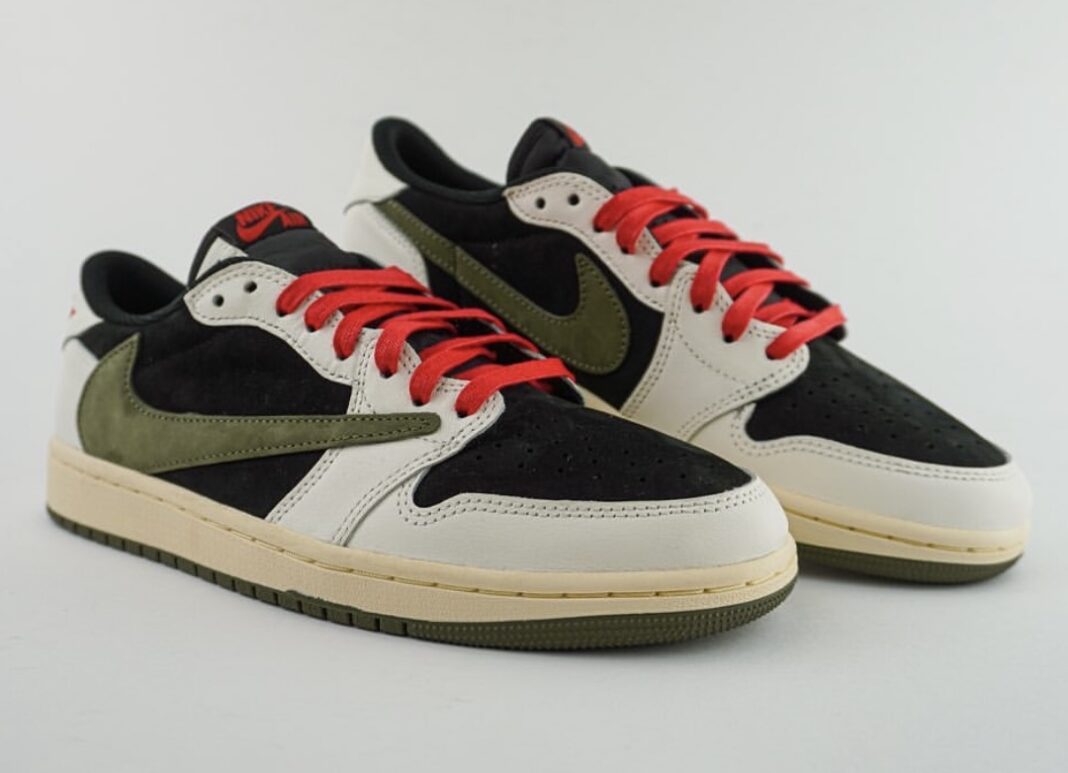 Travis Scott x Air Jordan 1 Low OG “Olive” 现已于4月26日发布。