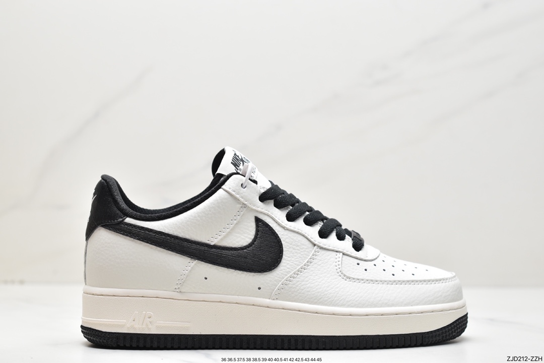 耐克Nike Air Force 1 Low ’07 “米黑”配色 低帮空军一号休闲板鞋 MK9636-125