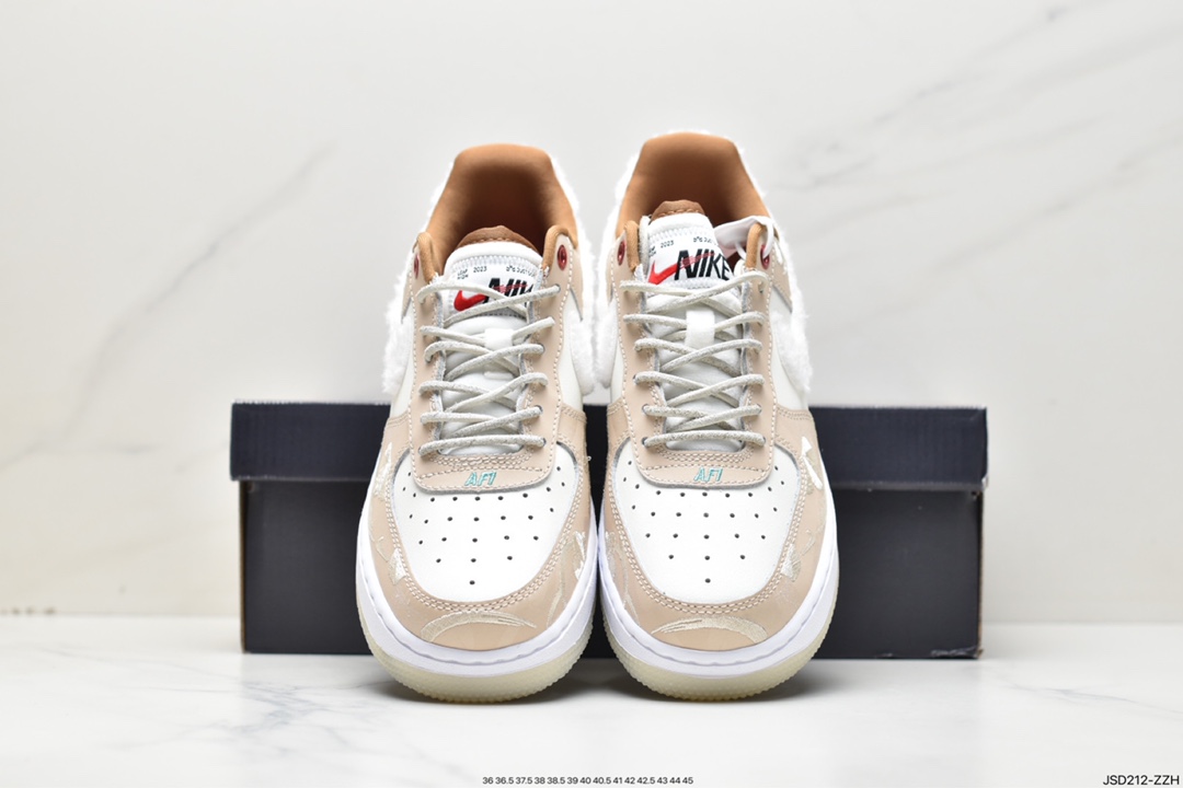 板鞋, 低帮板鞋, NY, Nike Air Force 1 Low, Nike Air Force 1, Nike Air, NIKE, FORCE 1, Air Force 1 Low, Air Force 1 - 耐克 Nike Air Force 1Low"CNY”兔年 米色 经典潮流耐磨透气 低帮板鞋 FD4341-101