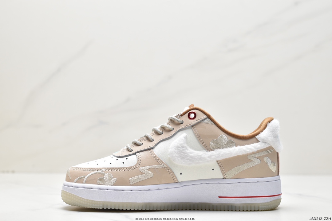 板鞋, 低帮板鞋, NY, Nike Air Force 1 Low, Nike Air Force 1, Nike Air, NIKE, FORCE 1, Air Force 1 Low, Air Force 1 - 耐克 Nike Air Force 1Low"CNY”兔年 米色 经典潮流耐磨透气 低帮板鞋 FD4341-101