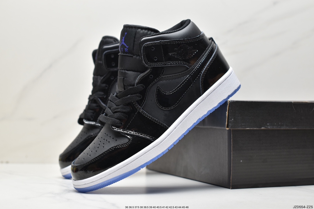 篮球鞋, Jordan, Concord, Air Jordan 1 Mid, Air Jordan 1, Air Jordan - 乔丹 Jordan Air Jordan 1 Mid"Space Jam" 黑色 AJ 大灌篮 潮流 防滑耐磨中 复古篮球鞋 DV1308-004