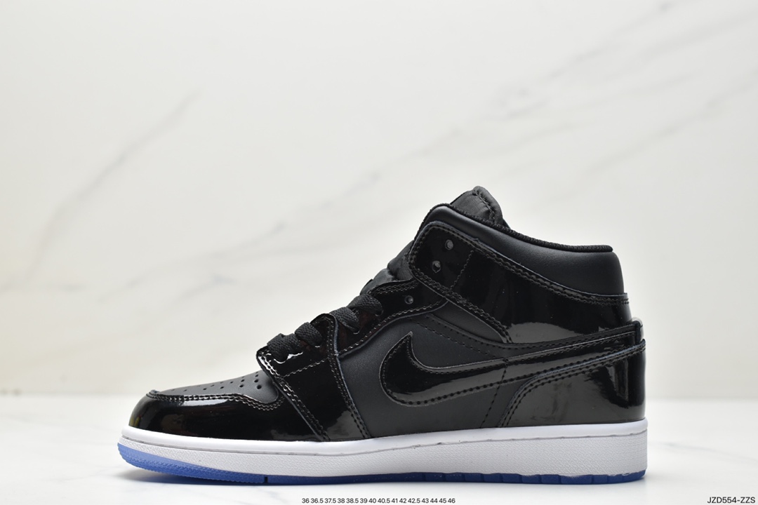 篮球鞋, Jordan, Concord, Air Jordan 1 Mid, Air Jordan 1, Air Jordan - 乔丹 Jordan Air Jordan 1 Mid"Space Jam" 黑色 AJ 大灌篮 潮流 防滑耐磨中 复古篮球鞋 DV1308-004