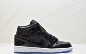 乔丹 Jordan Air Jordan 1 Mid”Space Jam” 黑色 AJ 大灌篮 潮流 防滑耐磨中 复古篮球鞋 DV1308-004